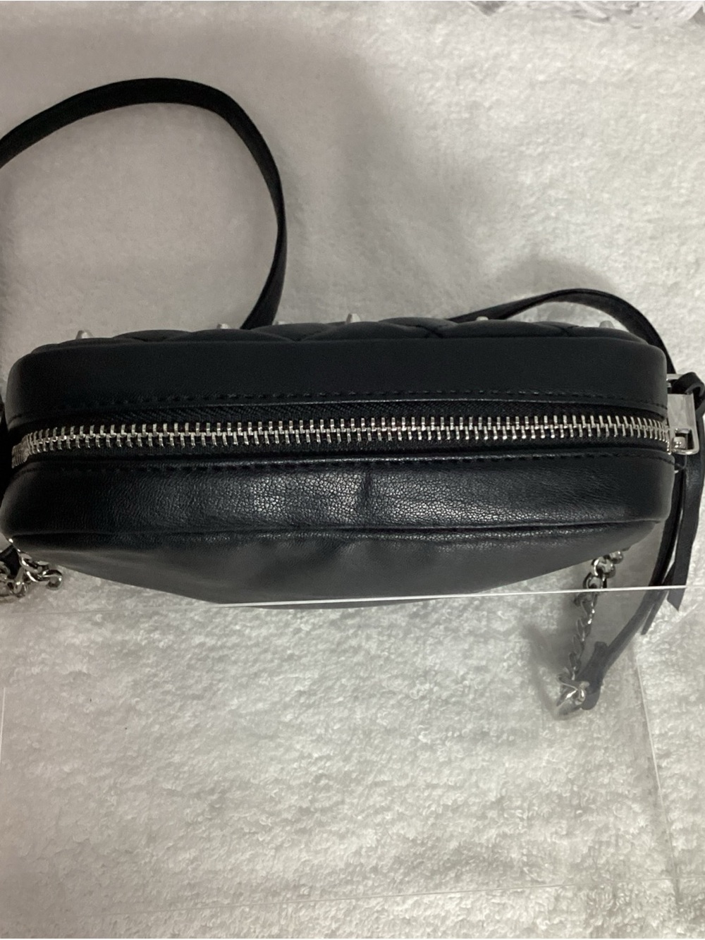 Rebecca Minkoff Black Quilted Studded Crossbody Bag EUC - Picture 6 of 11